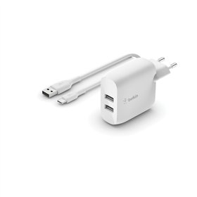 Charger Belkin Boost Charge 24W 2xUSB-A + USB-A to USB-C cable 1.0m white