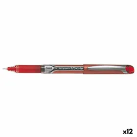 Ручка с жидкими чернилами Pilot V-5 GRIP HI-TECPOINT Красный 0,5 mm (12 штук)