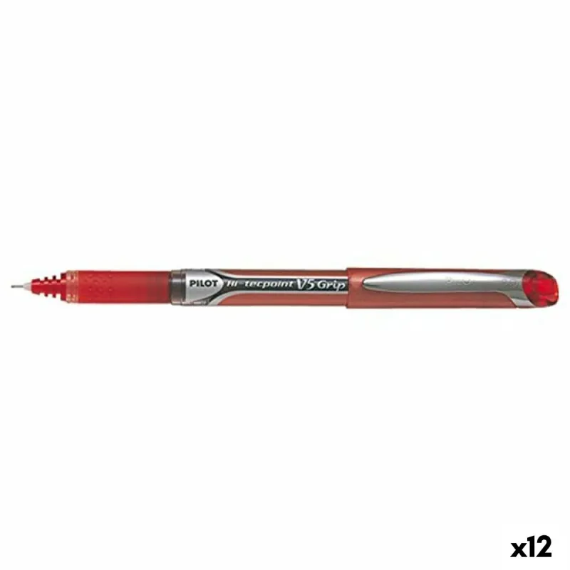 Täytekynä Pilot V-5 GRIP HI-TECPOINT Punainen 0,5 mm (12 osaa)