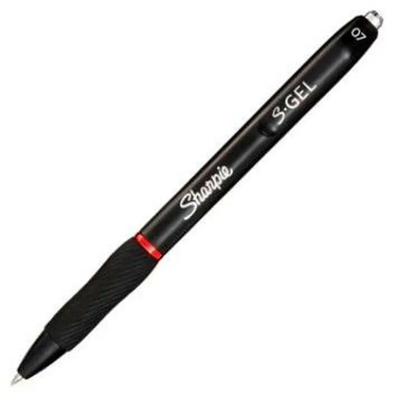 Gel pen Sharpie Black Red 0,7 mm (12 Units)