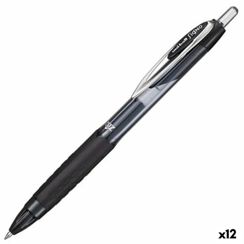 Гелевая ручка Uni-Ball SIGNO UMN-207E Чёрный 0,7 mm (12 штук)
