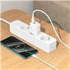Charger Borofone BN29 30W USB-C/USB-A + USB-C to USB-C cable 1.0m white
