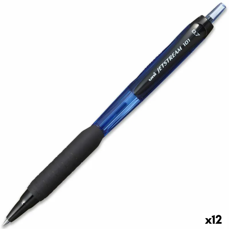Ручка с жидкими чернилами Uni-Ball Jetstream SXN-101-07 Синий 0,7 mm (12 штук)