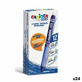 Set of Biros Carioca Blue 0,7 mm (24 Units) (12 Pieces)
