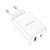 Įkroviklis Borofone BN4 20W USB-C/USB-A baltas