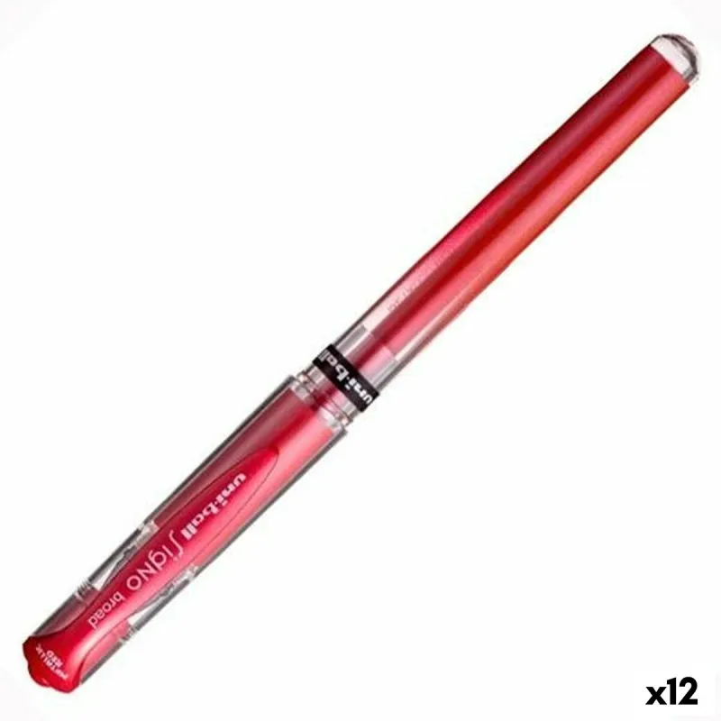 Gel pen Uni-Ball SIGNO BROAD Red 0,6 mm 1,0 mm (12 Units)