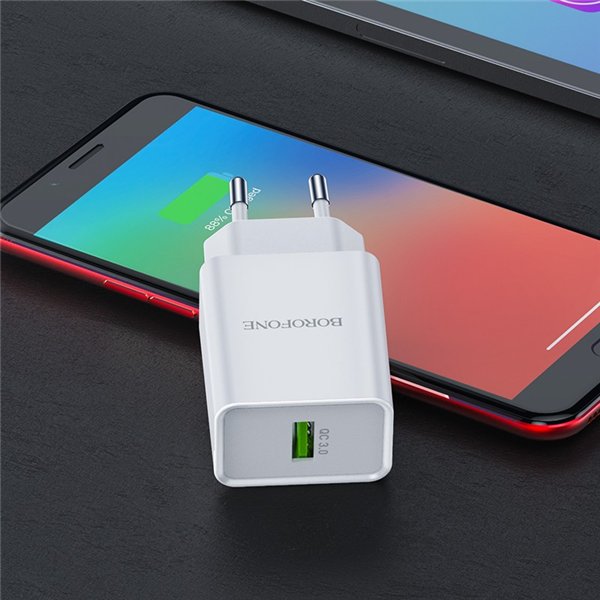 Charger Borofone BN5 18W USB-A white