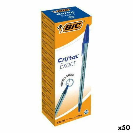 Набор ручек Bic CRISTAL EXACT Синий 0,28 mm 20 Предметы (50 штук)