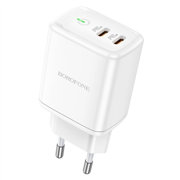 Įkroviklis Borofone BN9 35W 2xUSB-C baltas