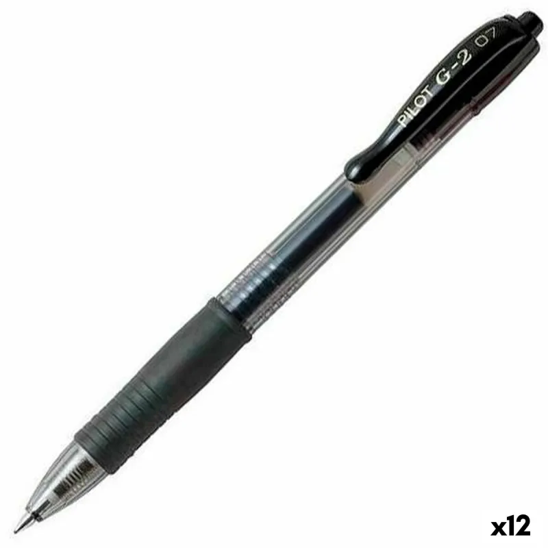 Gelio rašiklis Pilot G-2 07 Juoda 0,4 mm (12 vnt.)