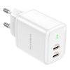 Įkroviklis Borofone BN9 35W 2xUSB-C baltas