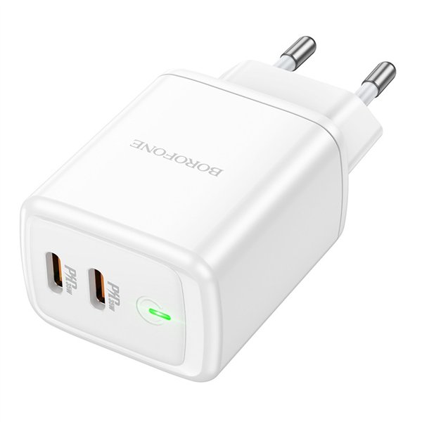 Įkroviklis Borofone BN9 35W 2xUSB-C baltas