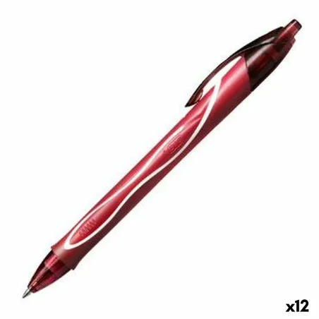 Gelio rašiklis Bic Gel-ocity Quick Dry Raudona 0,3 mm (12 vnt.)