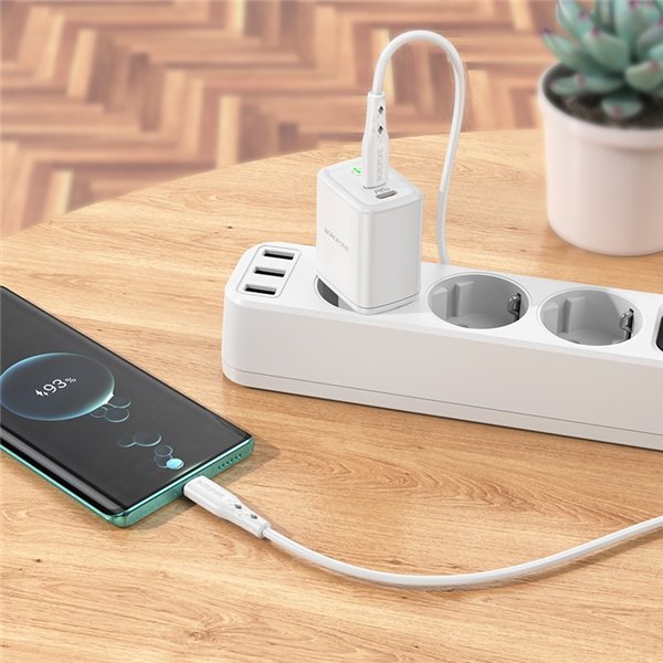 Įkroviklis Borofone BN9 35W 2xUSB-C baltas
