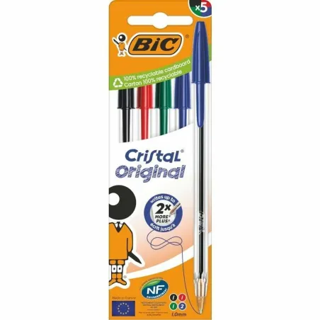 Набор ручек Bic Cristal Original 516346 Разноцветный (5 штук)