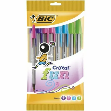 Kuulakärkikynäsetti Bic Cristal Fun 921342 Monivärinen 10 Kappaletta (10 osaa)