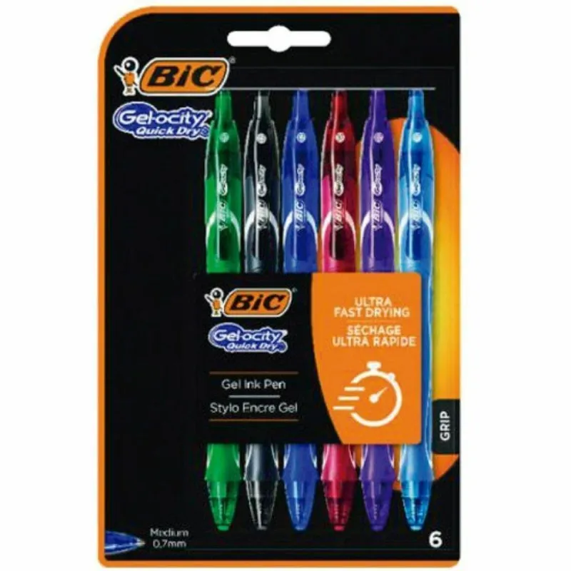 Набор ручек Bic Gelocity Quick Dry 964769 Чёрный Разноцветный (6 штук)