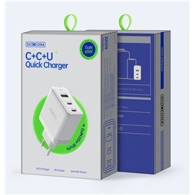 Charger DUZZONA T1 65W 2xUSB-C/USB-A white