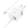 Charger Hoco N21 30W USB-C/USB-A + USB-C to USB-C cable 1.0m white
