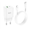 Charger Hoco N28 20W USB-C/USB-A + USB-C to Lightning cable 1.0m white