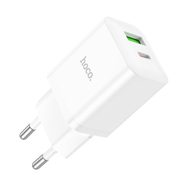 Charger Hoco N28 20W USB-C/USB-A white