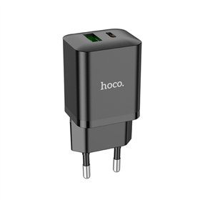 Charger Hoco N28 20W USB-C/USB-A black