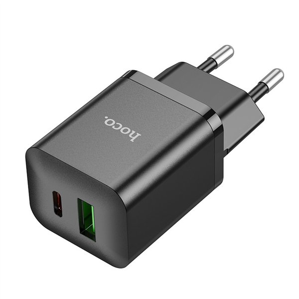 Charger Hoco N28 20W USB-C/USB-A black