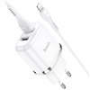 Įkroviklis Hoco N4 12W 2xUSB-A + USB-A to Lightning cable 1.0m baltas