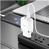 Įkroviklis Hoco N4 12W 2xUSB-A + USB-A to Lightning cable 1.0m baltas