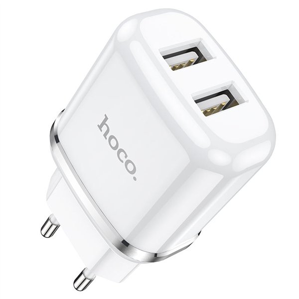 Charger Hoco N4 12W 2xUSB-A white
