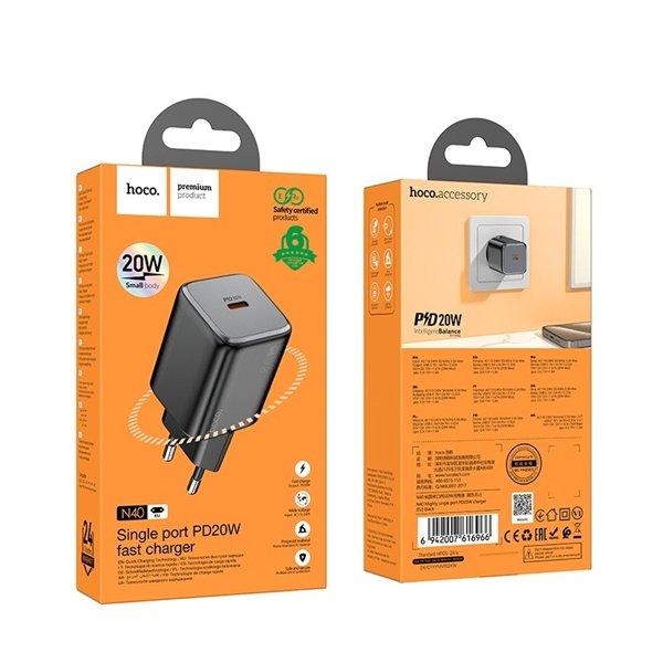 Charger Hoco N40 20W USB-C black