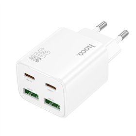 Charger Hoco N56 30W GaN 2xUSB-C/2xUSB-A white