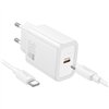 Charger Hoco N62 30W GaN USB-C + USB-C to USB-C cable 1.0m white