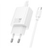 Charger Hoco N62 30W GaN USB-C + USB-C to USB-C cable 1.0m white