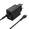 Charger Hoco N71 30W GaN USB-C/USB-A + USB-C to USB-C cable 1.0m black