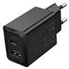 Charger Hoco N71 30W GaN USB-C/USB-A black