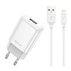 Charger Jellico EU01 2.4A USB-A + USB-A to Lightning cable 1.0m white