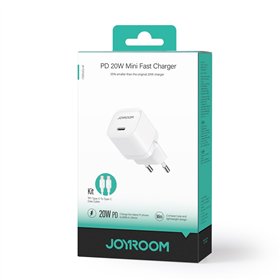 Charger Joyroom JR-TCF02 20W USB-C + USB-C to USB-C cable 1.0m white