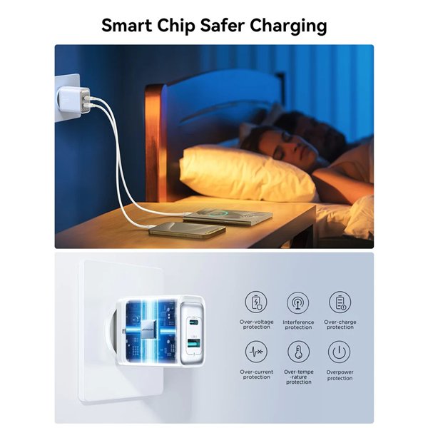 Charger Joyroom JR-TCF15 30W USB-C/USB-A white