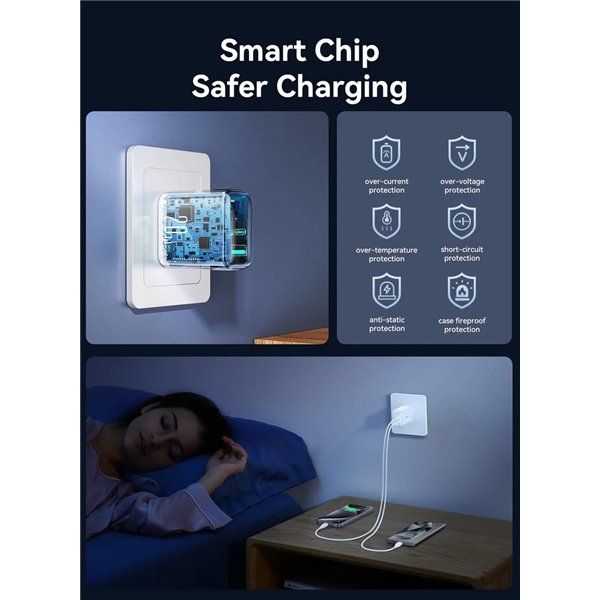 Charger Joyroom JR-TCF21 20W USB-C/USB-A white