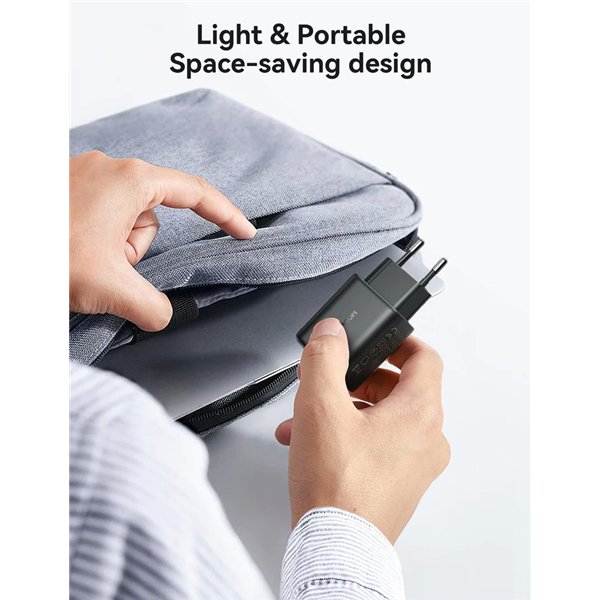 Charger Joyroom JR-TCF23 25W USB-C + USB-C to USB-C cable 1.0m black