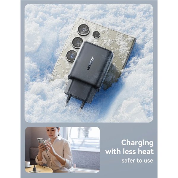 Charger Joyroom JR-TCF23 25W USB-C + USB-C to USB-C cable 1.0m black