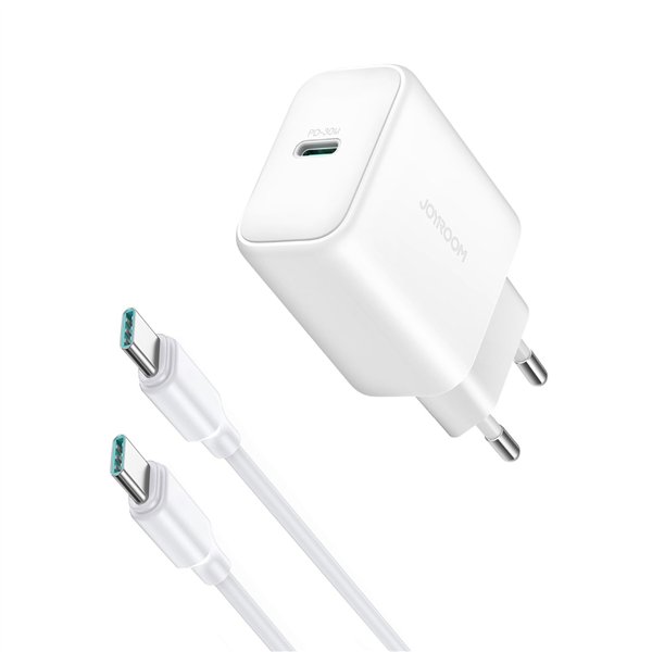 Charger Joyroom JR-TCF24 30W USB-C + USB-C to USB-C cable 1.0m white