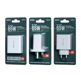 Charger Remax RP-U125 65W GaN USB-C/USB-A white