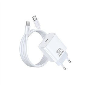Charger Remax RP-U71 30W GaN USB-C + USB-C to USB-C cable 1.0m white