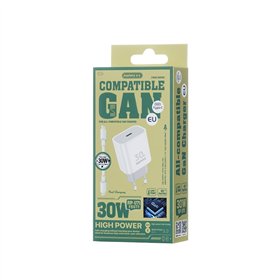 Charger Remax RP-U71 30W GaN USB-C + USB-C to USB-C cable 1.0m white