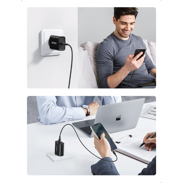 Įkroviklis Ugreen CD137 20W USB-C juodas