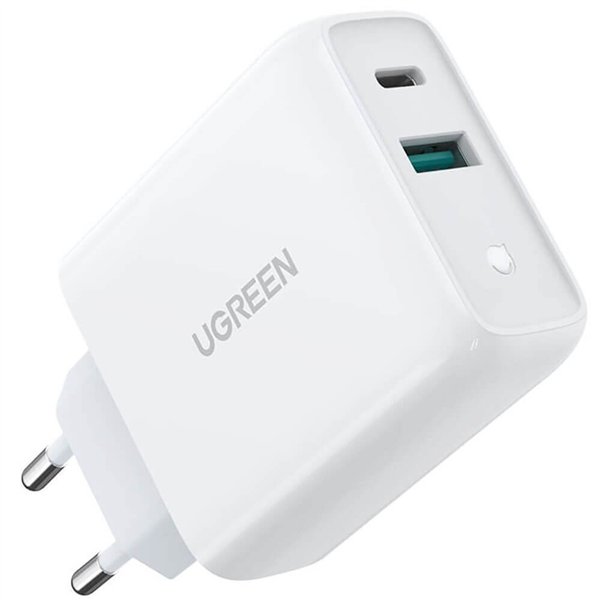 Įkroviklis Ugreen CD170 36W USB-C/USB-A baltas