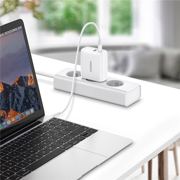 Įkroviklis Ugreen CD170 36W USB-C/USB-A baltas