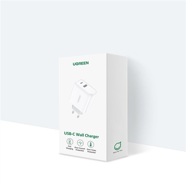 Įkroviklis Ugreen CD170 36W USB-C/USB-A baltas